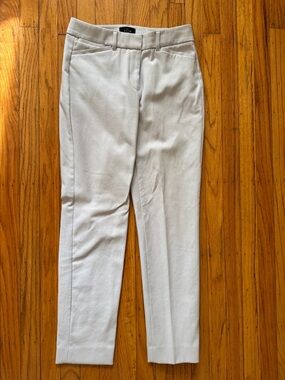 White House Black Market Cropped Slim Dress Pants - Light Gray